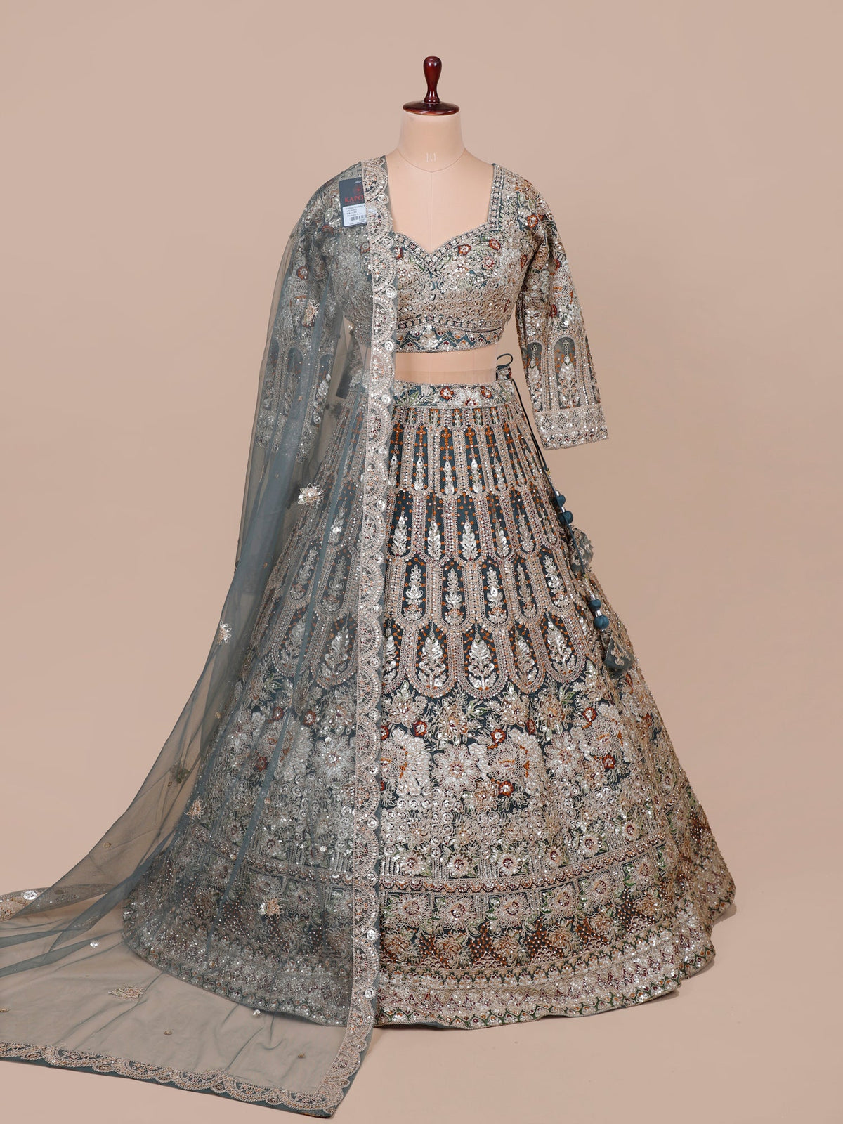MyFashion KLS-2122 Elegance Net Multi-Thread Embroidery & Jarkan Lehenga