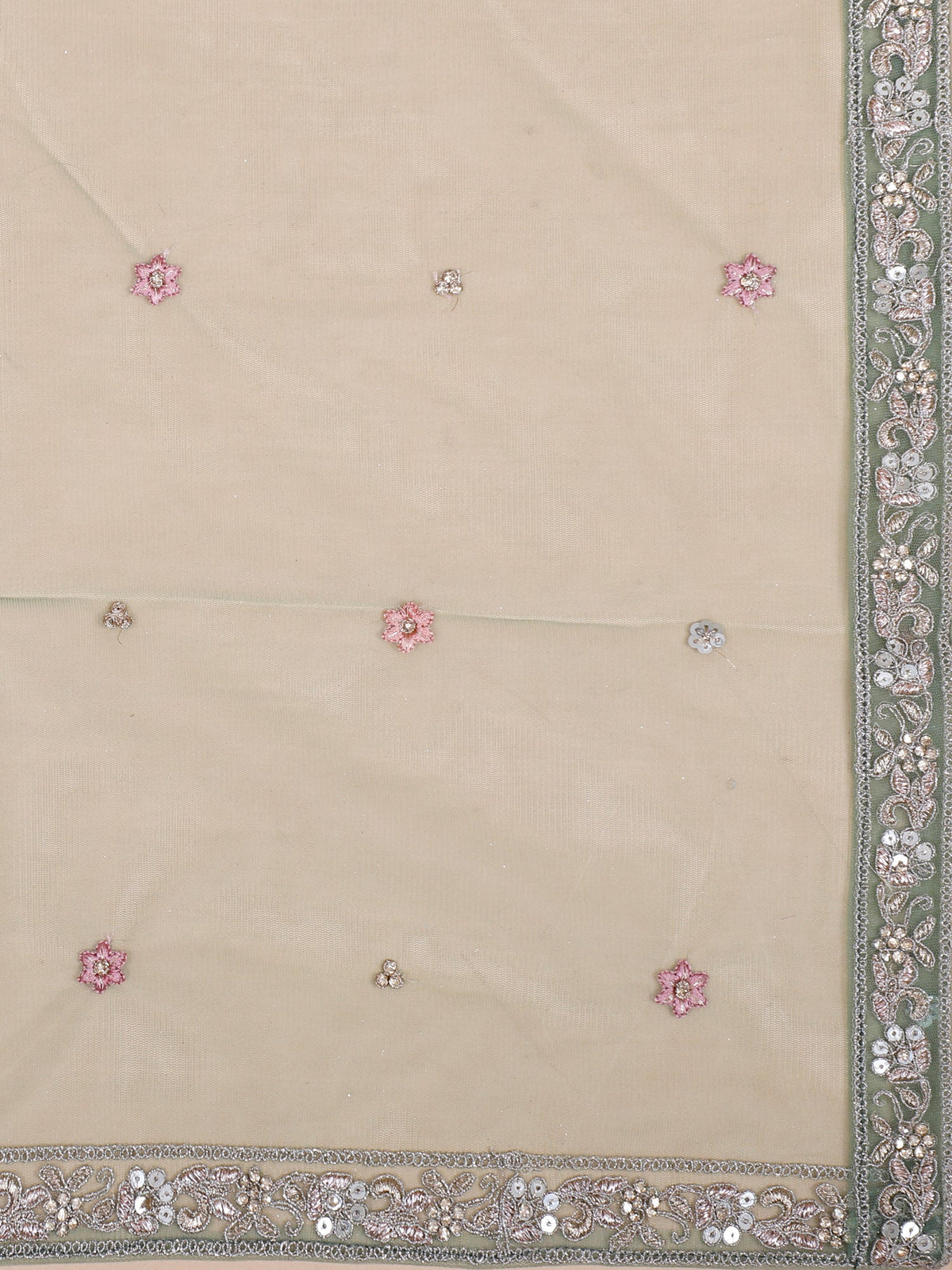 MyFashion KLS-2127 Sage Green Multi-Thread Velvet Lehenga with Jarkan Work