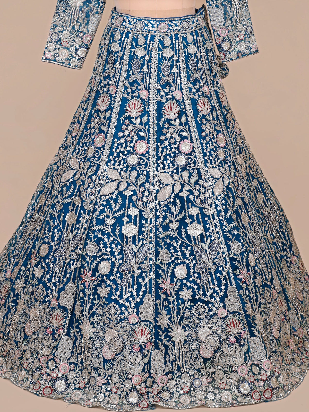 MyFashion KLS-2129 Rama Blue Mystic Tides Designer Jarkan Lehenga