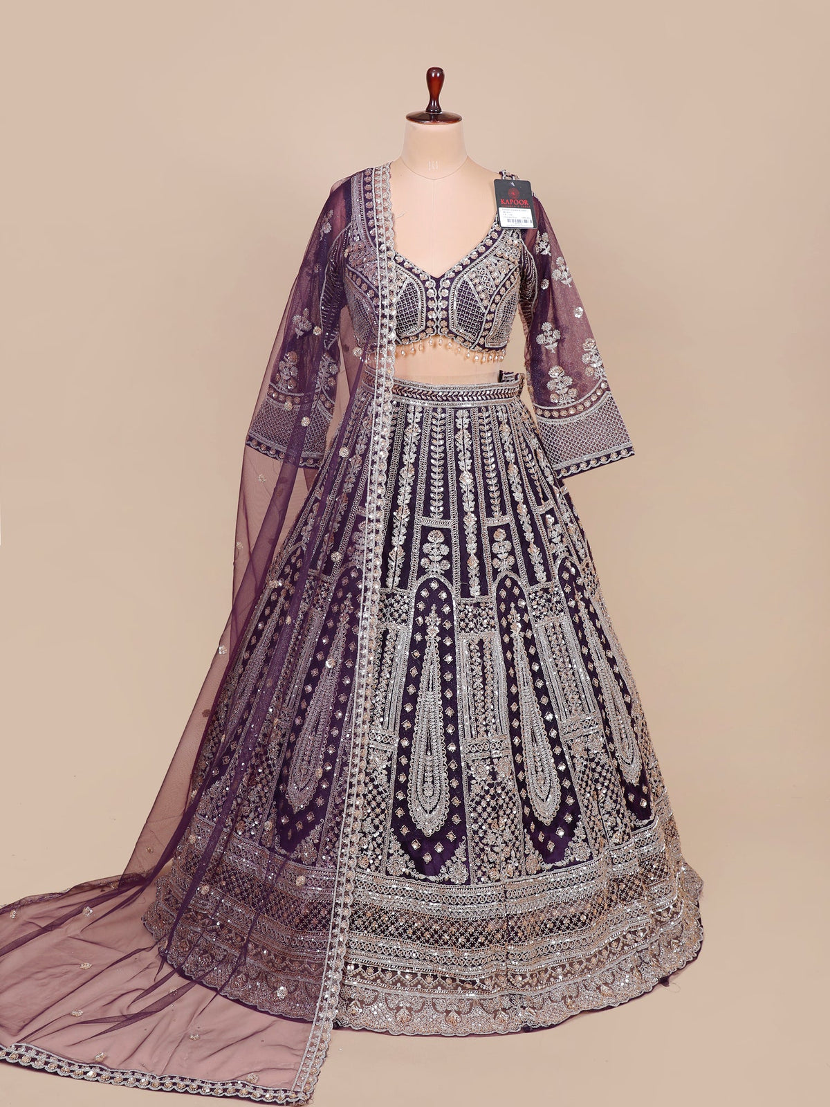 MyFashion KLS-2131 Wine Majestic Ember Jarkan Sequence Designer Lehenga