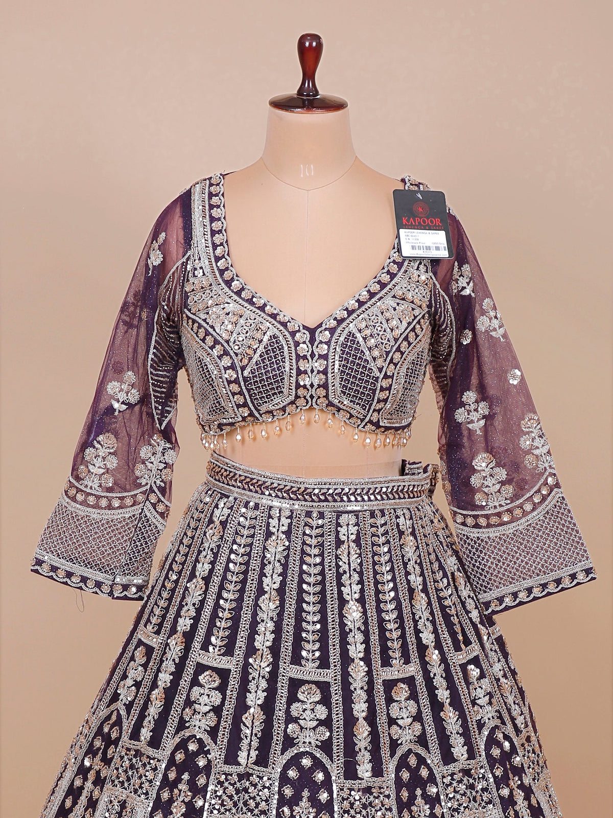 MyFashion KLS-2131 Wine Majestic Ember Jarkan Sequence Designer Lehenga