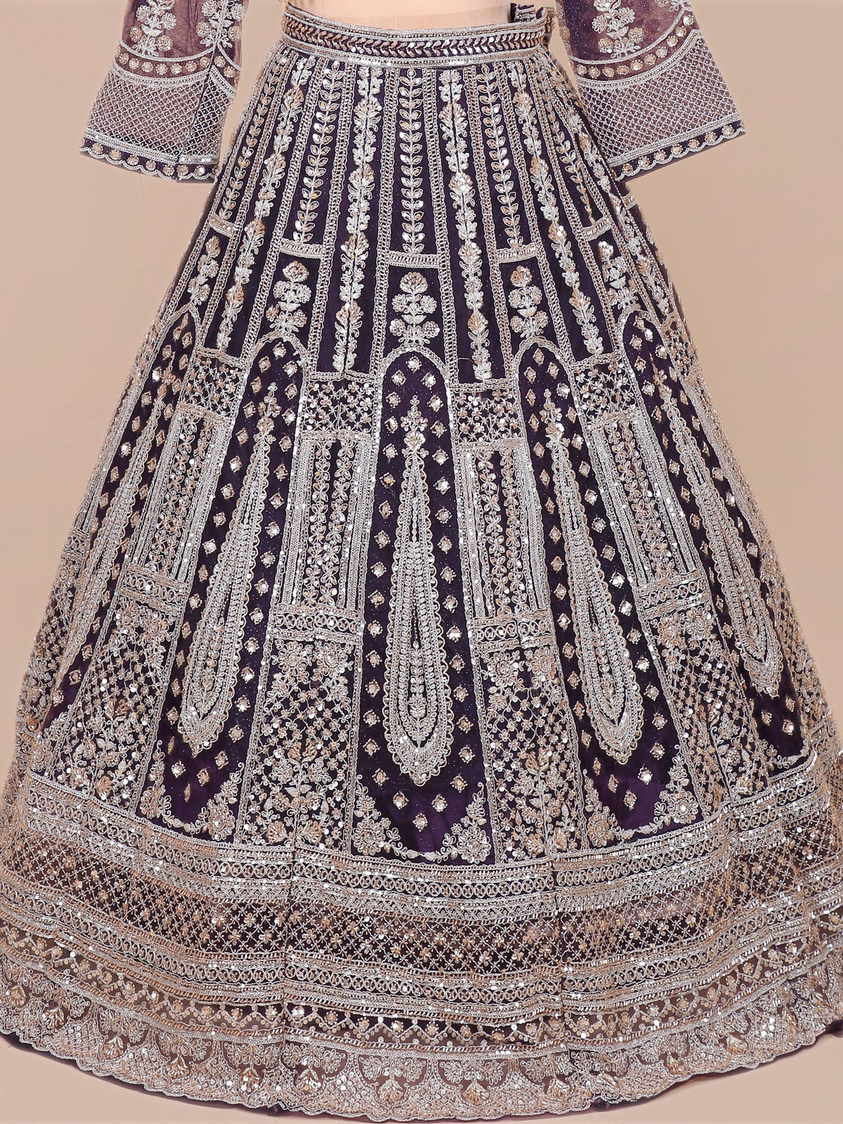 MyFashion KLS-2131 Wine Majestic Ember Jarkan Sequence Designer Lehenga