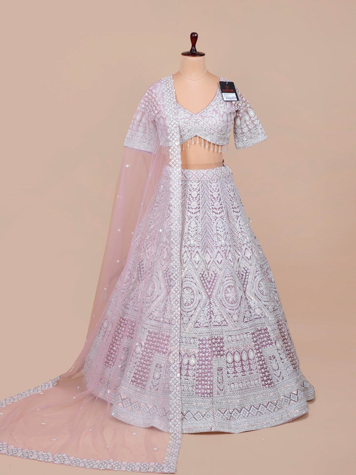 MyFashion KLS-2137 Designer Baby Pink Bridal Lehenga With Net & Jarkan