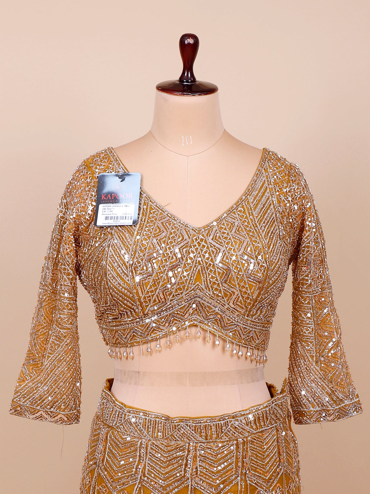 MyFashion KLS-2139 Mustard Gold Aura Royale Hand-Embellished Lehenga