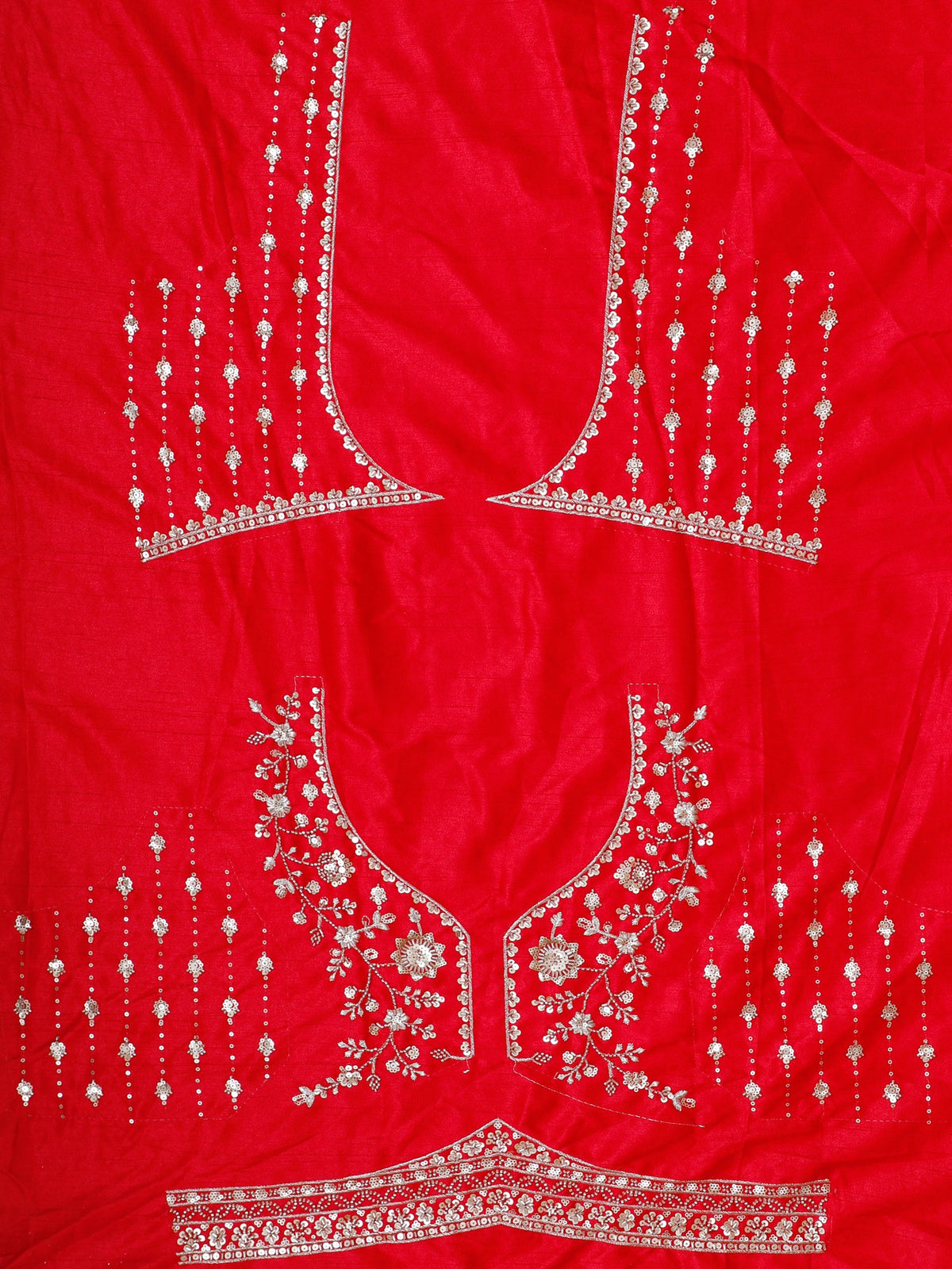 MyFashion KLS-2161 Red Heritage Crown Premium Embroidered Silk Lehenga