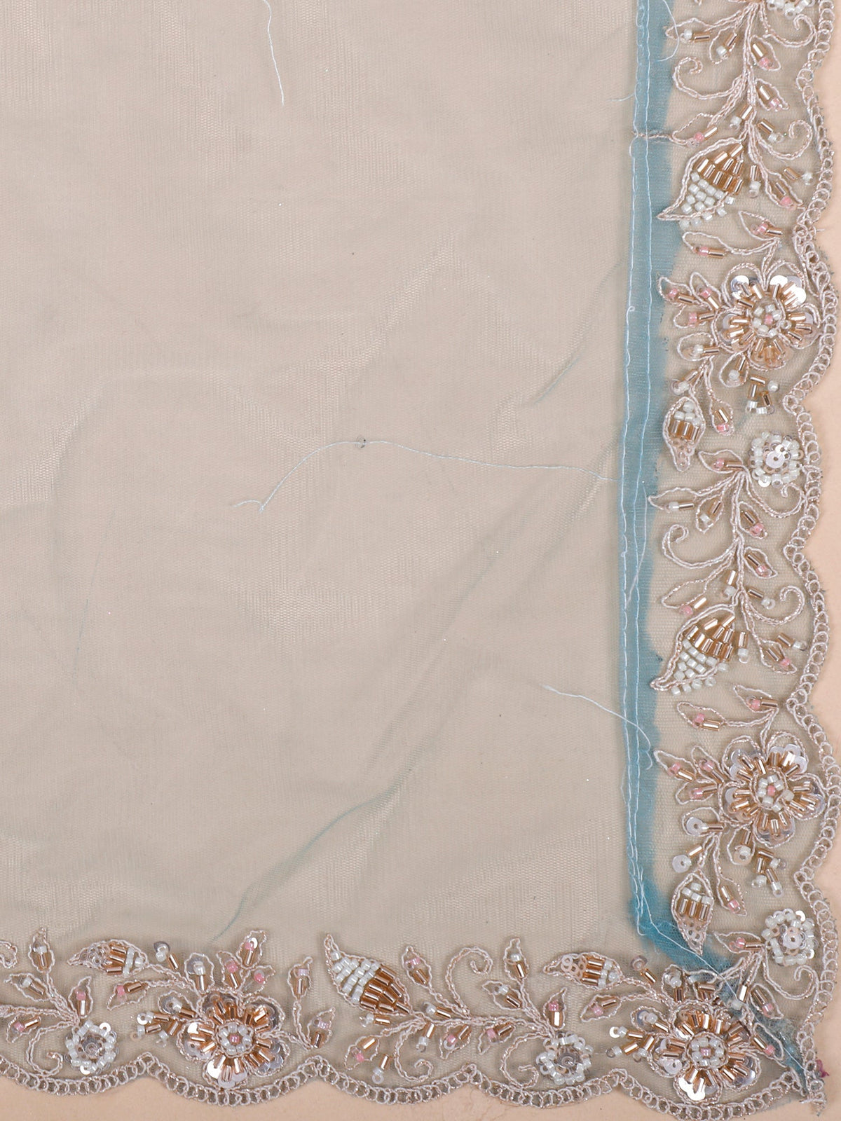 MyFashion KLS-2163 Sky Blue Dream Net Lehenga with Thread Embroidery & Jarkan Diamond