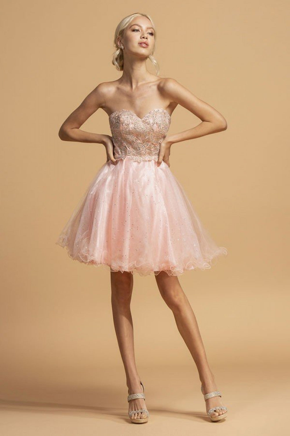 Aspeed Design -S2125 Sweetheart Strapless A-Line Short Dress