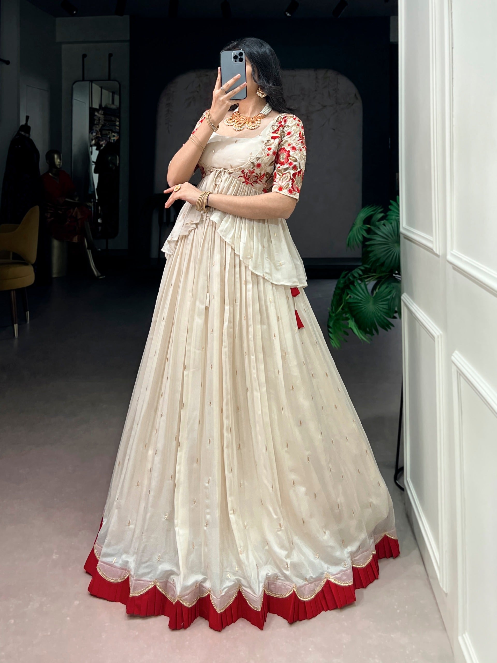 MyFashion -1121 Women’s Designer Silk Lehenga Choli with Embroidered Koti