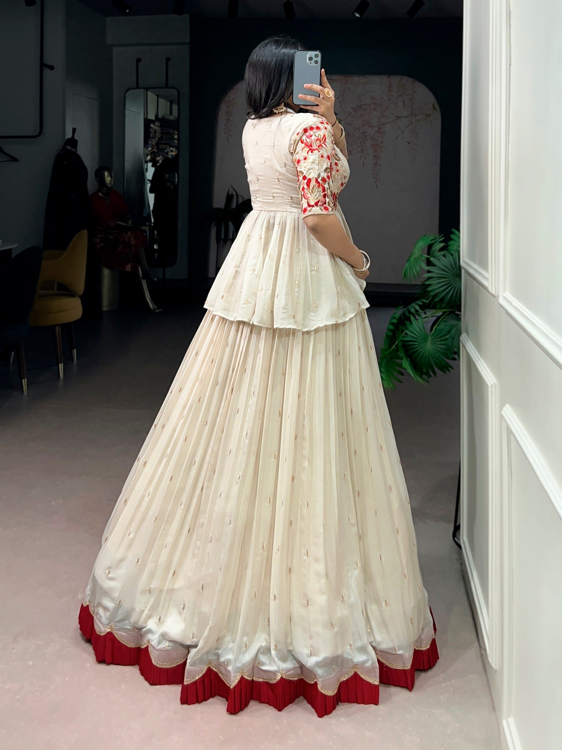 MyFashion -1121 Women’s Designer Silk Lehenga Choli with Embroidered Koti