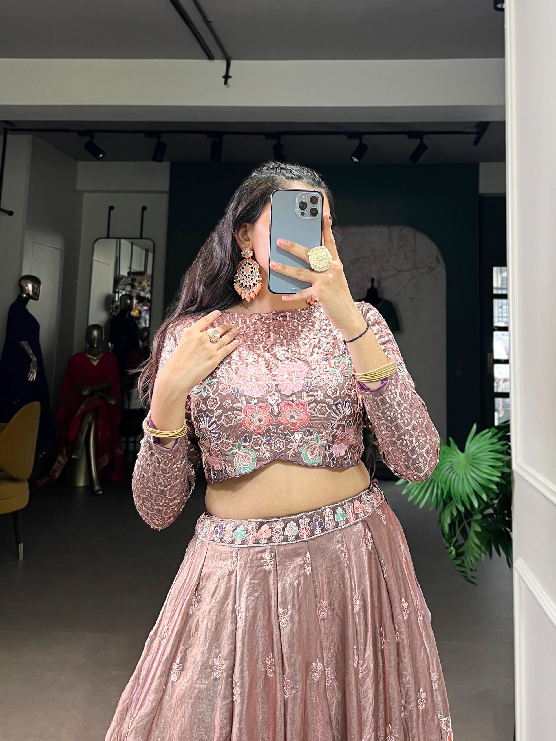 MyFashion -1143 Fendi Thread Embroidered Designer Indo Western Lehenga