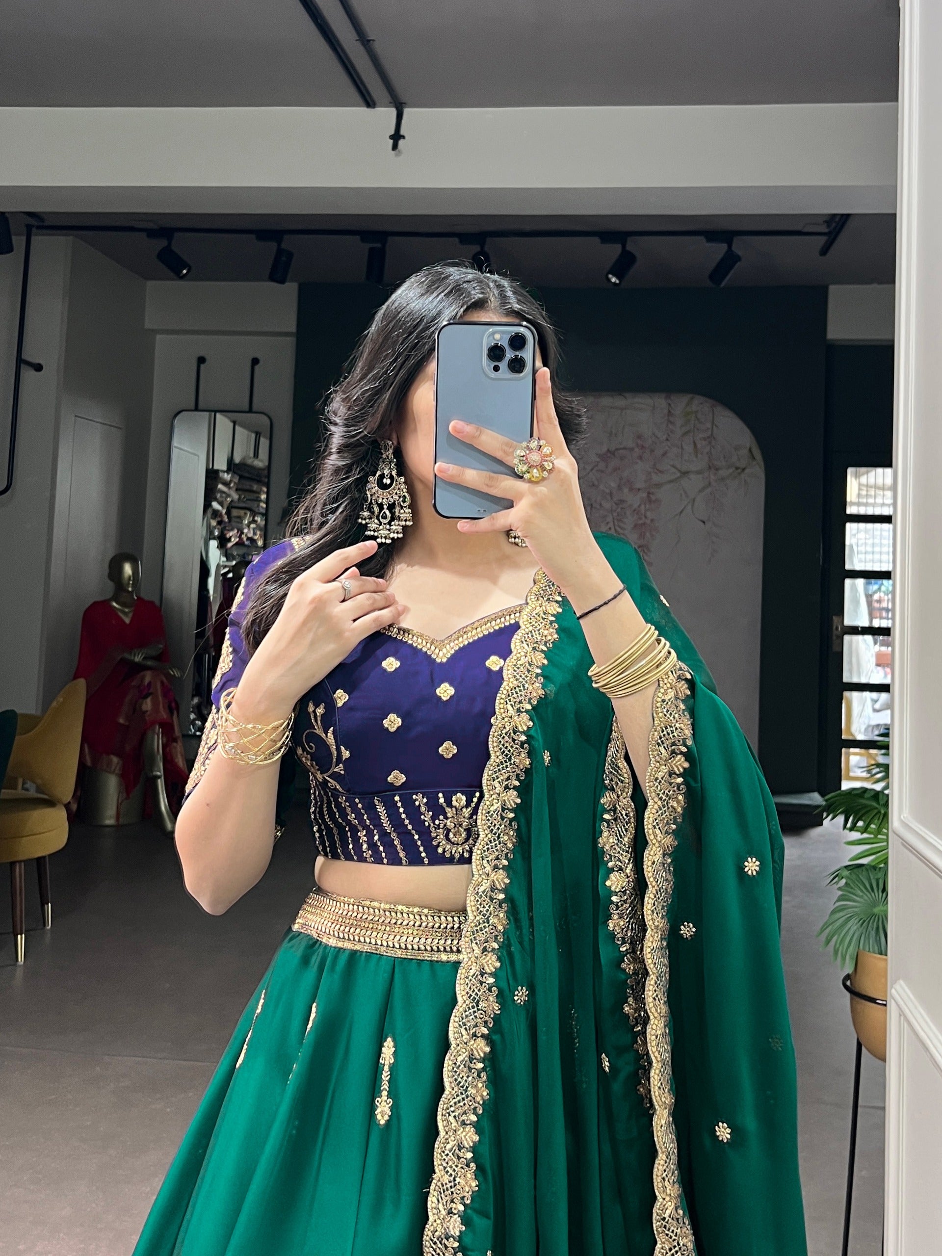 MyFashion -1351 Rangoli Silk Thread Embroidered Lehenga Choli