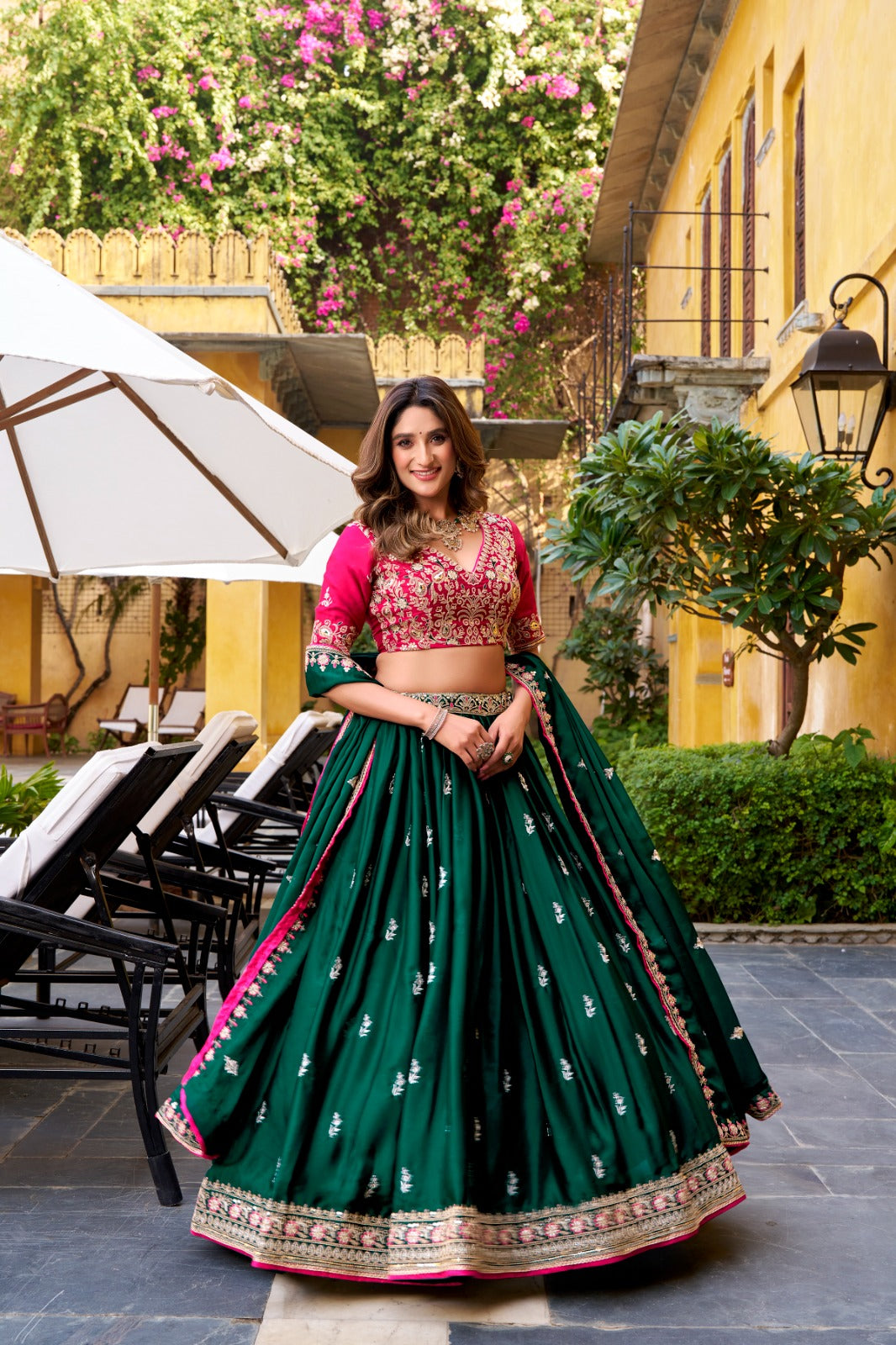 MyFashion -1449 Silk Satin Sequins Worked Designer Lehenga Choli