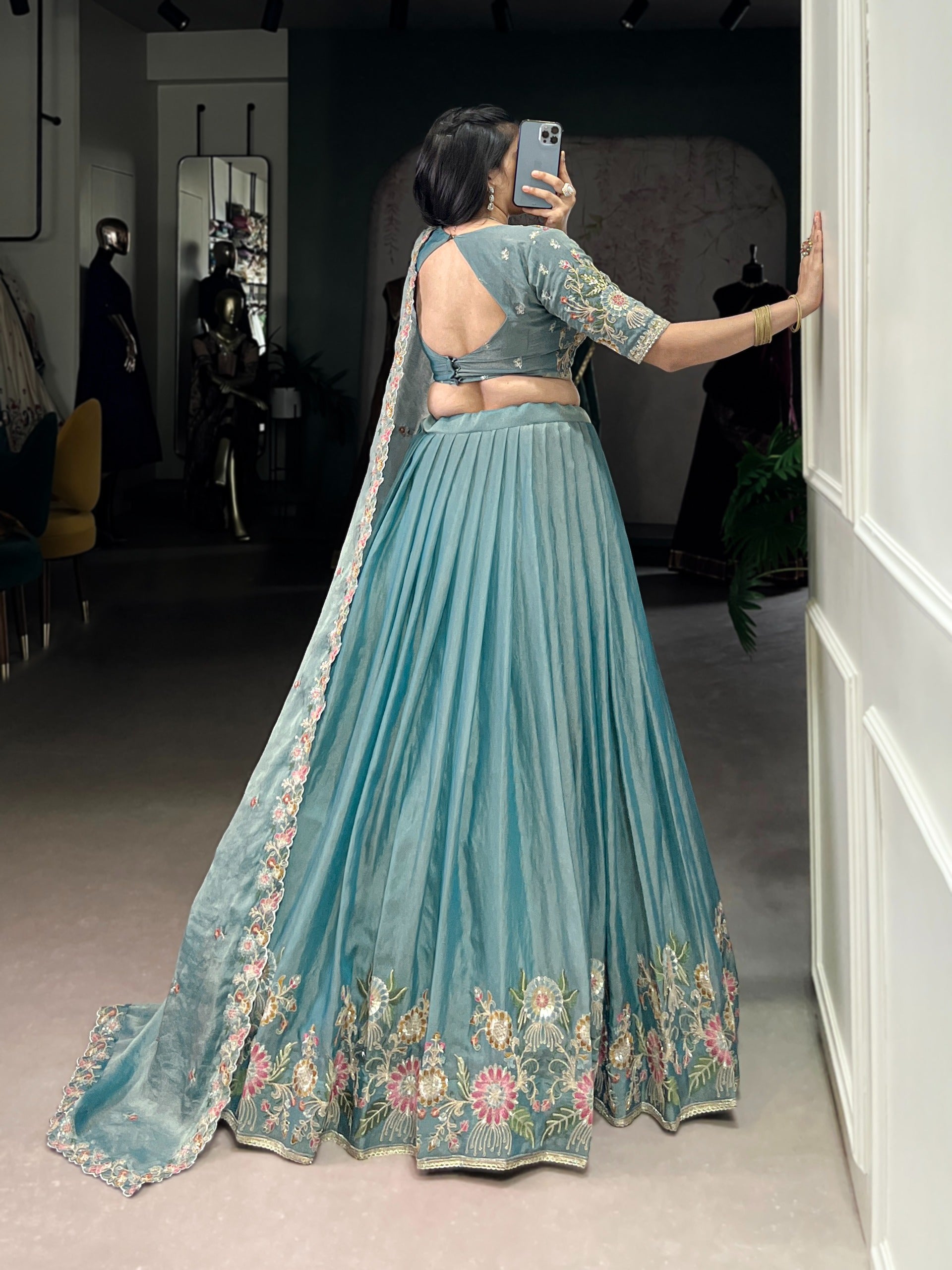 MyFashion -1450 Zari Shimmer Thread Embroidered Fancy Lehenga Choli