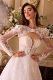 Andrea And Leo -WL037 Strapless Laced Applique Ball Gown