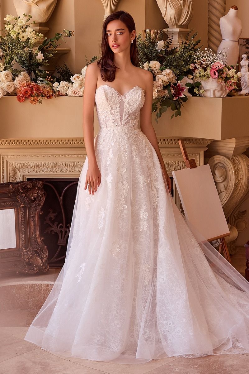 Andrea and Leo -WL052 Sweetheart Floral Applique Bridal Ball Gown