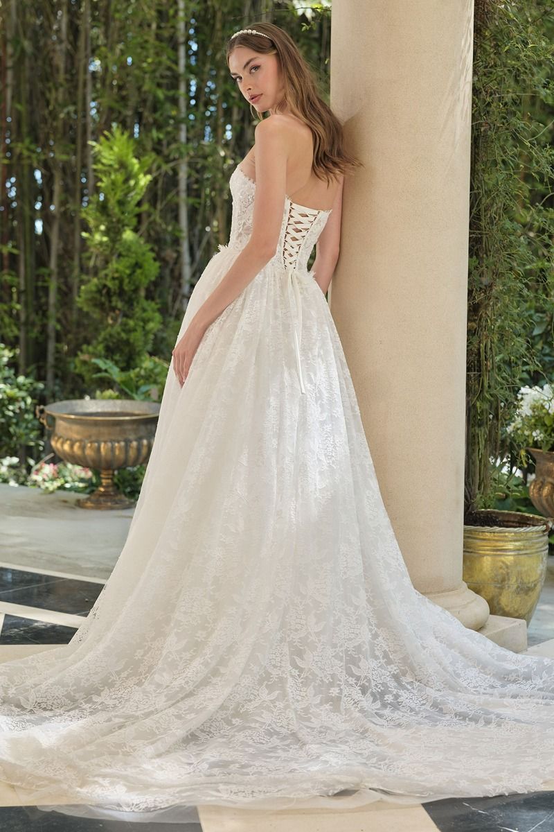 Andrea and Leo -WL061 Strapless Embroidered A-Line Gown