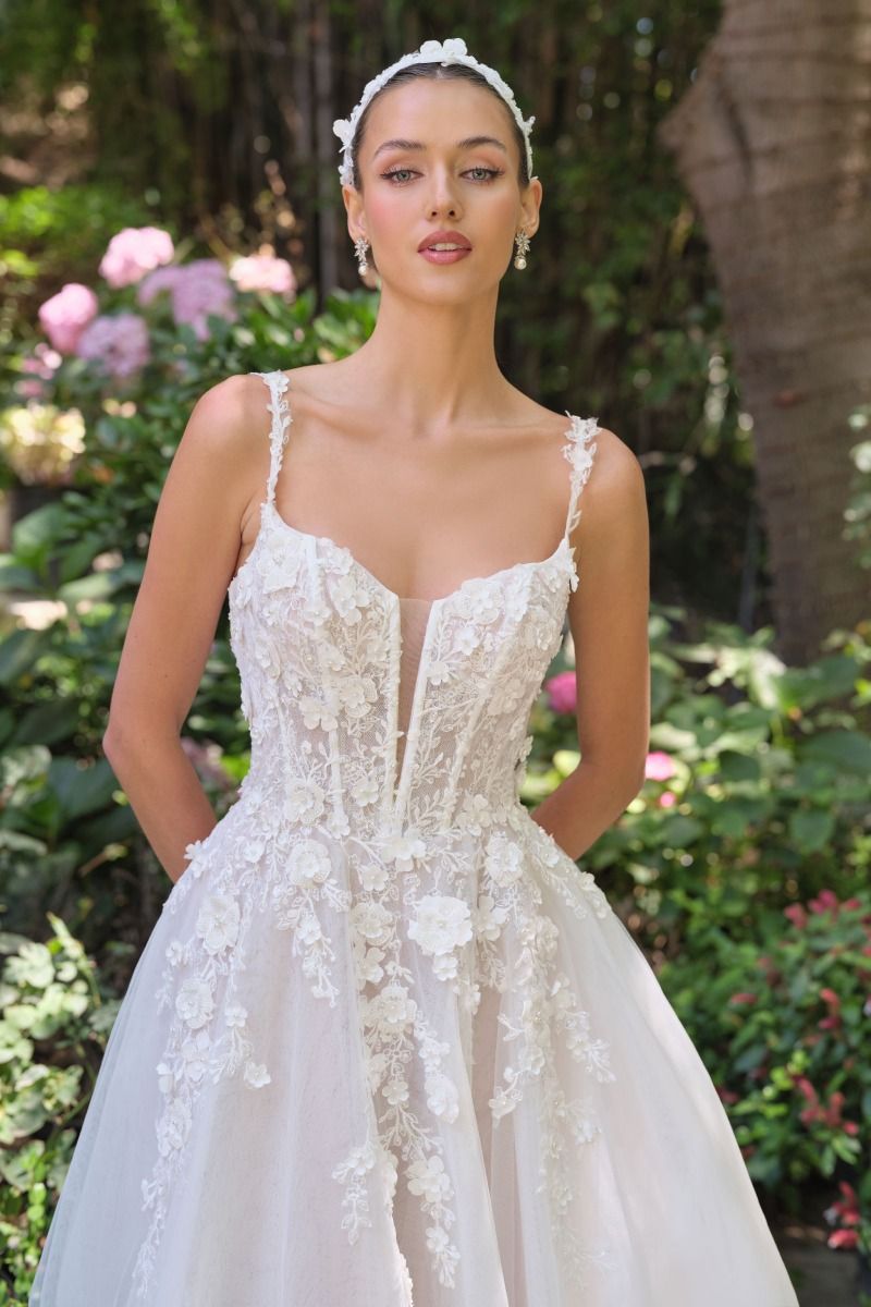 Andrea and Leo -WL063 Floral V-Neck Bridal Gown