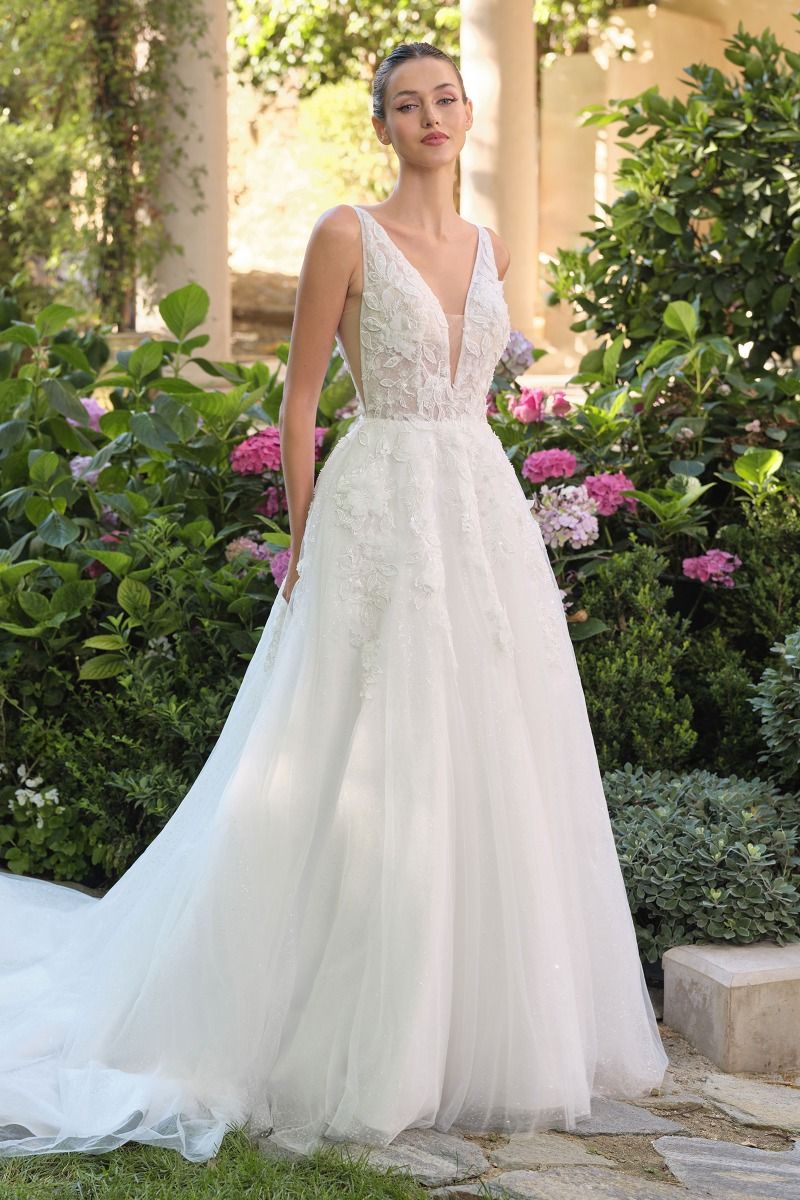 Andrea and Leo -WL064 Applique A-line Bridal Gown