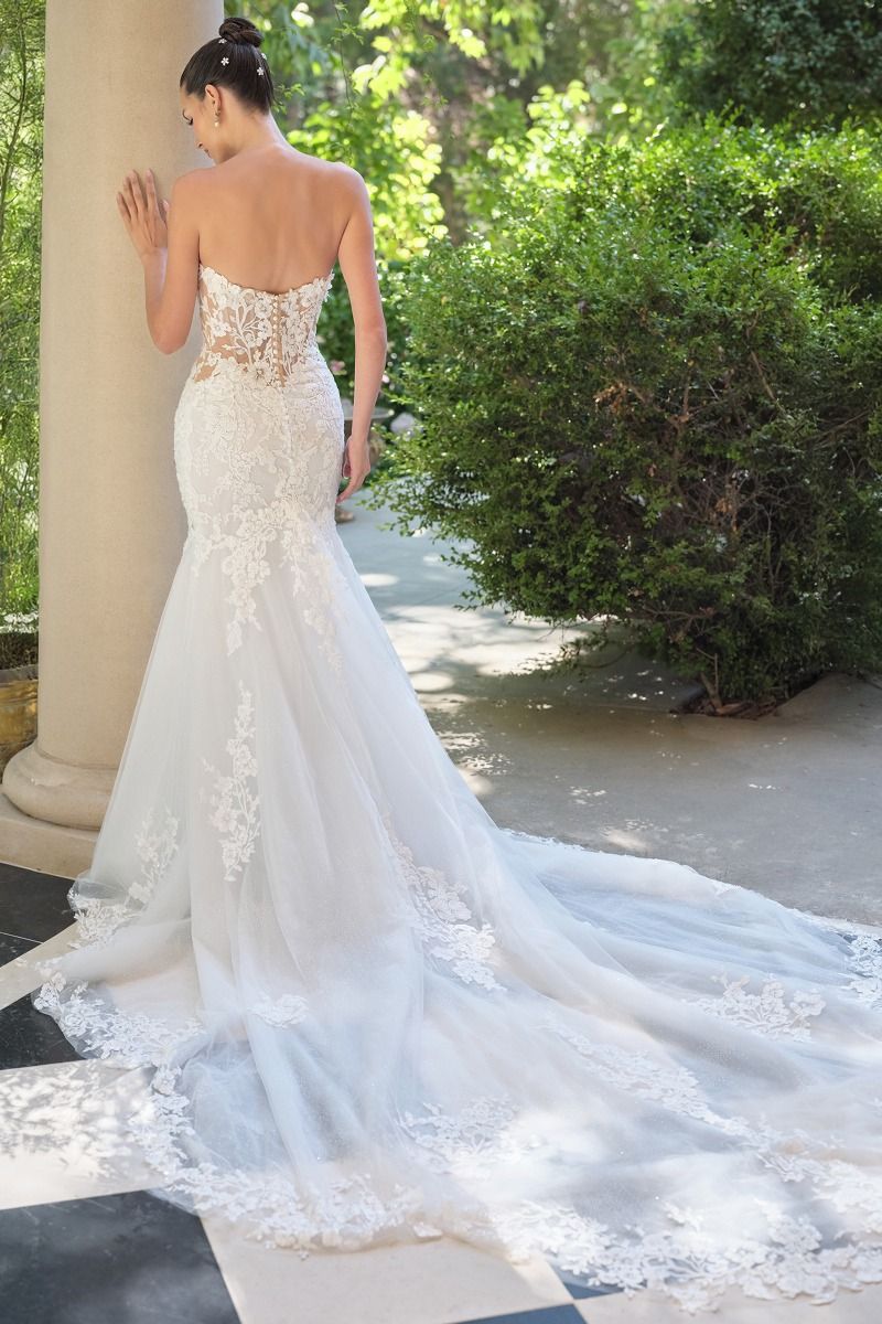 Andrea and Leo -WL065 Appliqued Strapless Sweetheart Mermaid Gown