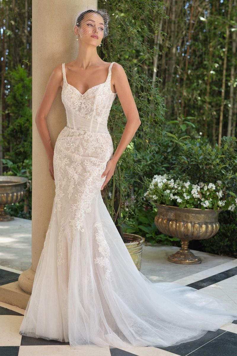 mermaid sleeveless wedding dress WL068 Isabella Mermaid Gown - Andrea & Leo