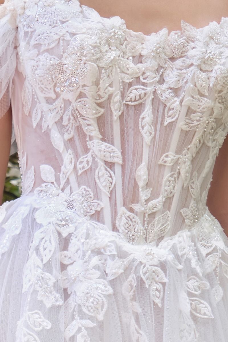 Andrea and Leo -WL089 Off Shoulder Lace Embroidered Bridal Gown