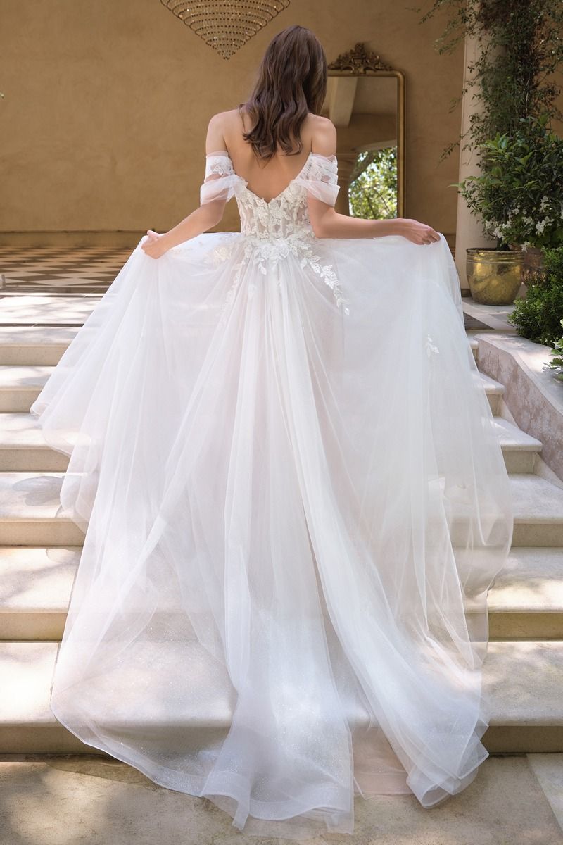 Andrea and Leo -WL089 Off Shoulder Lace Embroidered Bridal Gown