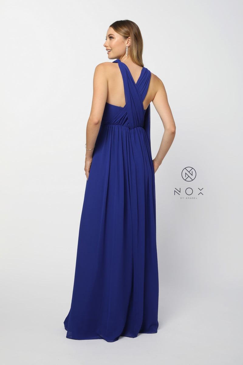 Chiffon Long Convertible Sweetheart Dress By Nox Anabel -7124