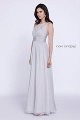 Sleeveless Lace And Chiffon A-Line Evening Dress By Nox Anabel -7126