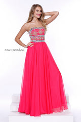 Lovely Long Strapless Beaded Dress By Nox Anabel -8153