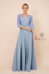 3/4 Sleeve Mother Of The Bride And Groom Dress by Nox Anabel -Y532