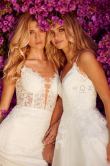 Sheer Lace Corset Bodice Short Dress By Nox Anabel -R700
