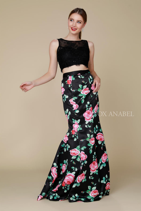 Sleeveless Lace Floral Mermaid Evening Dress By Nox Anabel -8268