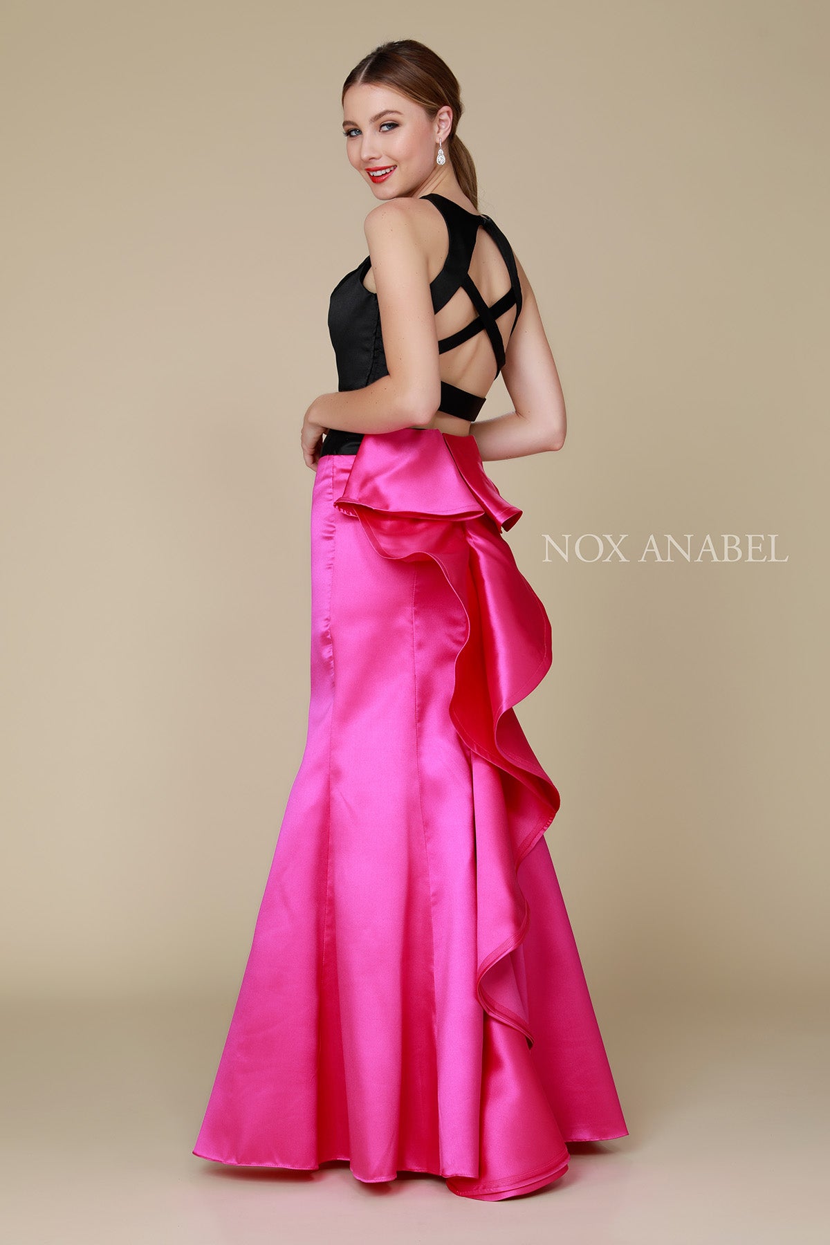 Long Two-Piece Mermaid Dress By Nox Anabel -8292