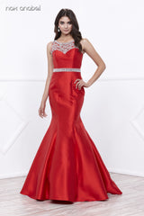 Sleeveless Beaded Mermaid Dress By Nox Anabel -8299