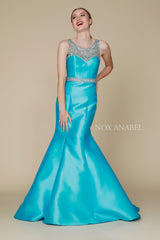 Sleeveless Beaded Mermaid Dress By Nox Anabel -8299