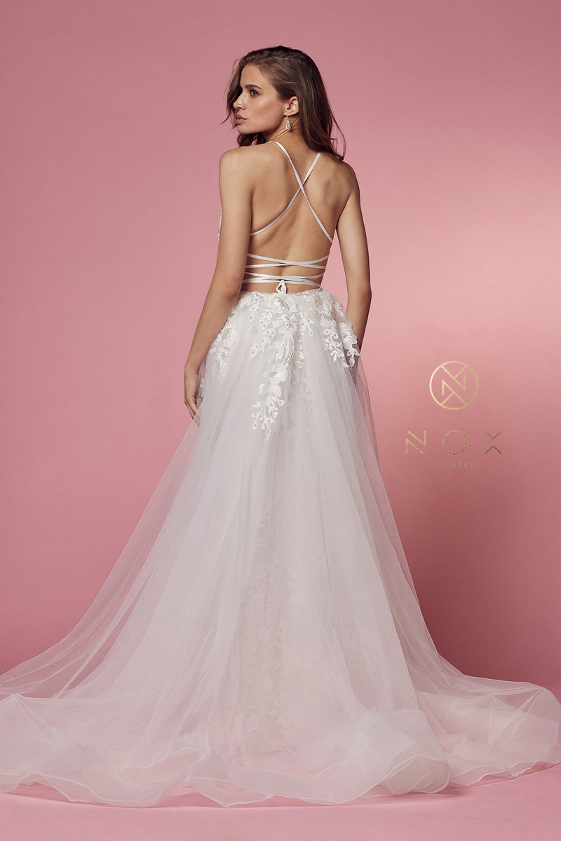 Nox Anabel Ball Gown Wedding Dress Corset x Back 16