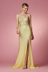 Beaded Cutout Mermaid Gown By Nox Anabel -E1003