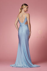 Beaded Cutout Mermaid Gown By Nox Anabel -E1003