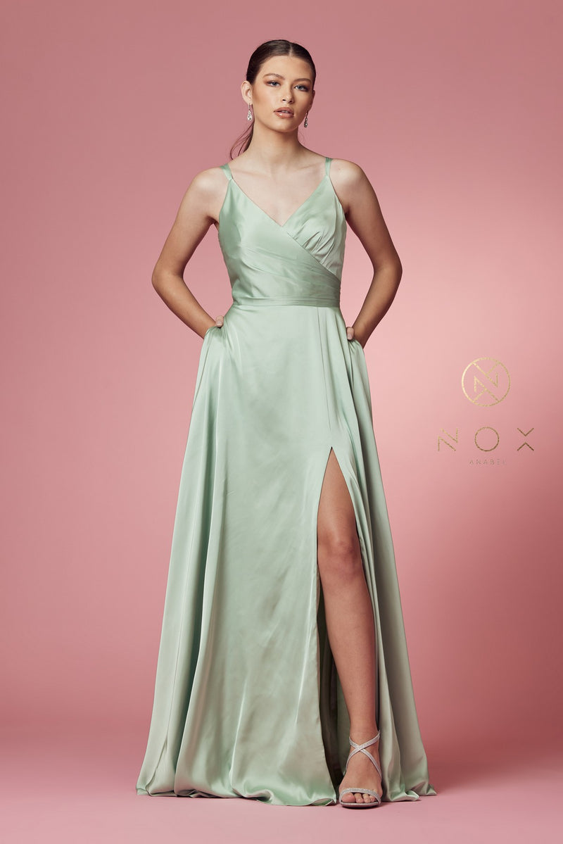 Lace Up Style Prom Dress By  Nox Anabel -E1020