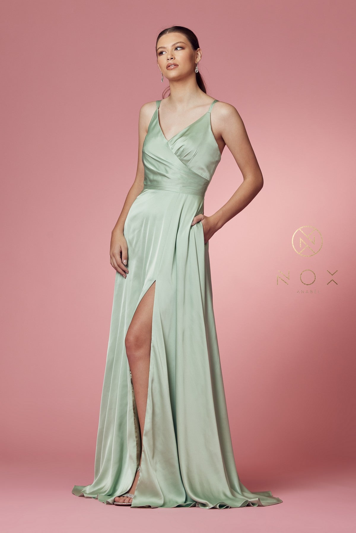 Lace Up Style Prom Dress By  Nox Anabel -E1020