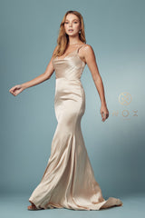 Cowl Neck Sleeveless Mermaid Dress By Nox Anabel -R1026