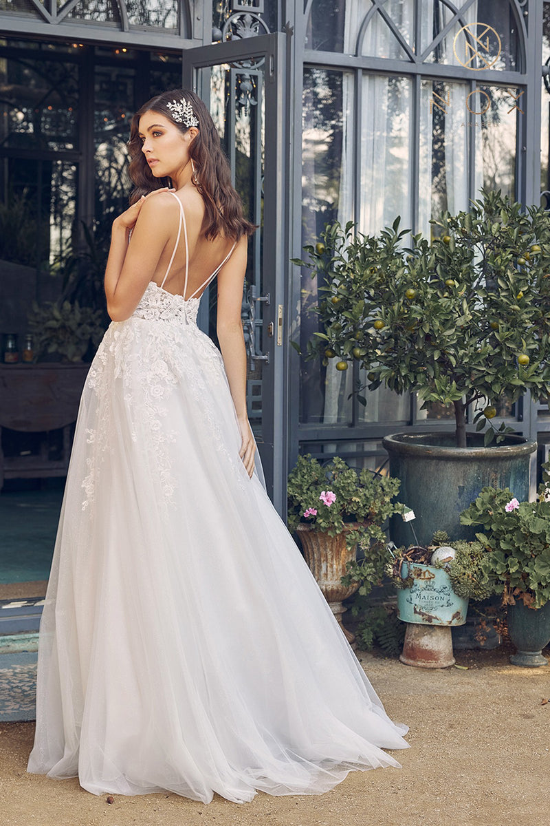 Embroidered Bridal Gown By Nox Anabel -JE933