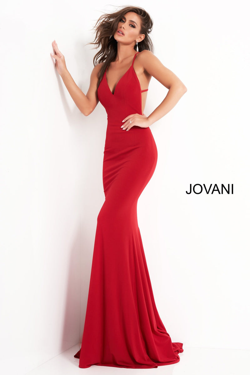 V Neckline Fitted Prom Dress By Jovani -00512