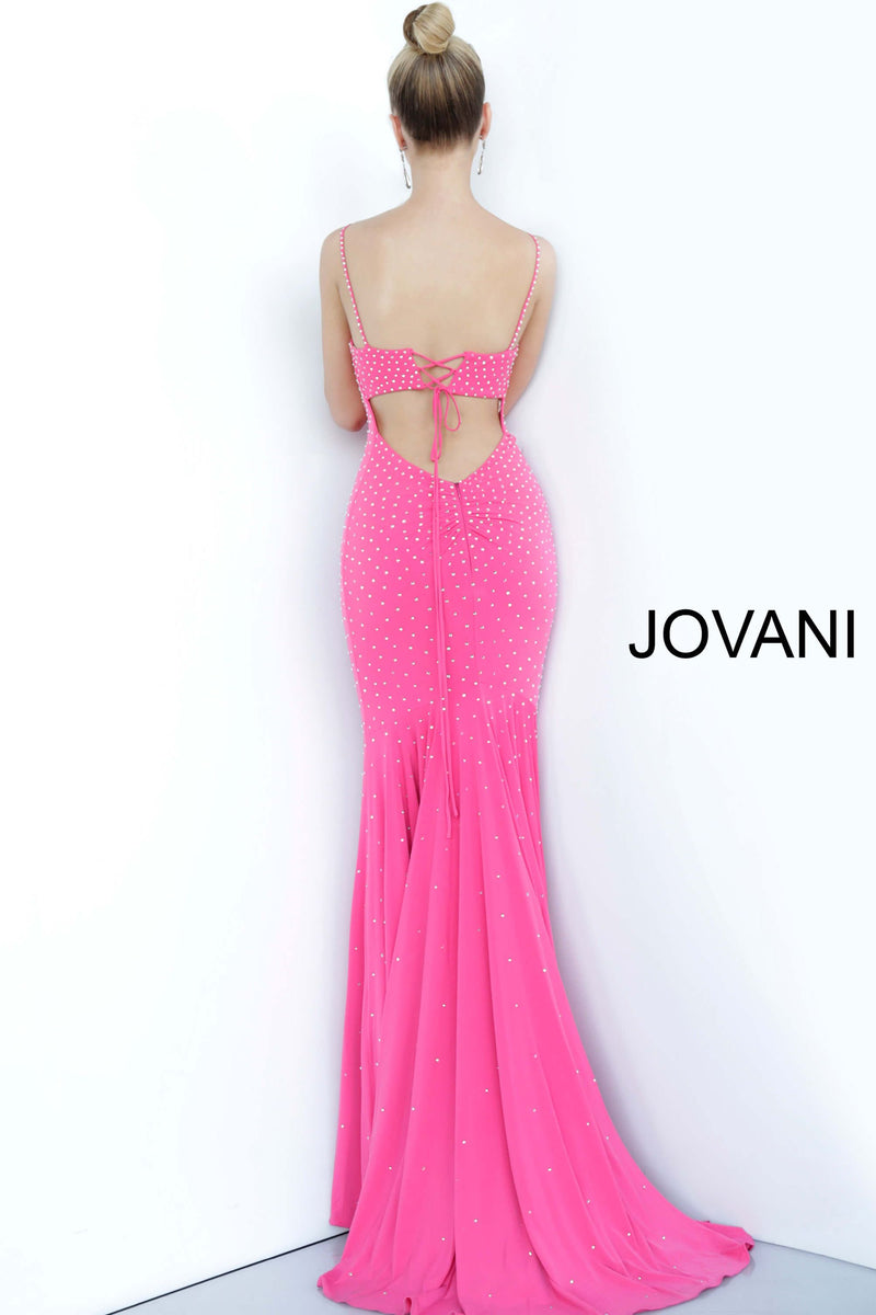Embellished Tie Back Prom Dress By Jovani -00625