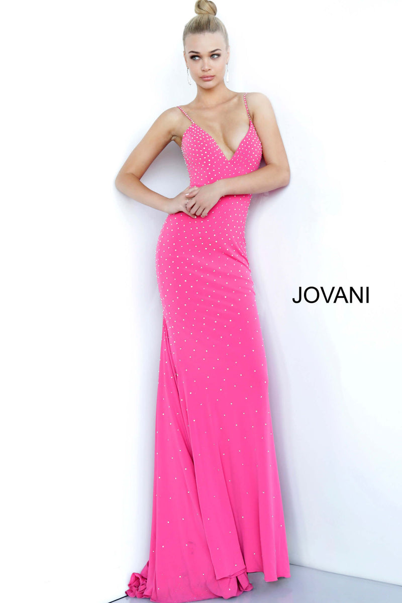 Embellished Tie Back Prom Dress By Jovani -00625