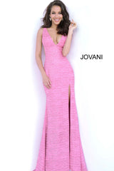 V Neck Fitted Prom Dress By Jovani -02472