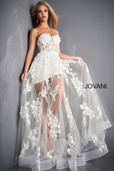 Strapless Illusion Prom Dress By Jovani -02845