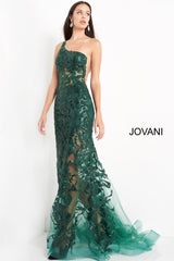 One Shoulder Embellished Prom Dress By Jovani -02895