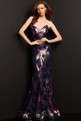 Embellished Strapless Prom Dress By Jovani -05100