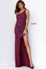 High Slit Embellished Prom Dress By Jovani -06346